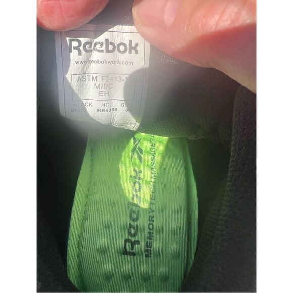 Reebok Men\'s Sublite Cushion Work Athletic Mid-Cut Composite Toe Shoes Sz 8 Blac main image 4